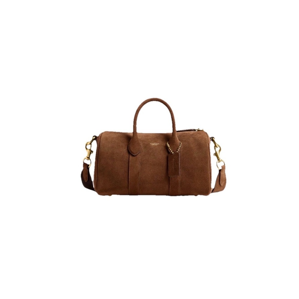 COACH Compass Bag 25 in Suede CCX40 WBR Warm Brown